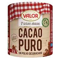 Valor cacao puro en polvo sin azúcar 250 g