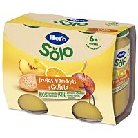 Hero Baby tarritos frutas variadas y galleta (+ 6 meses) 2 x 190 g