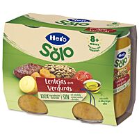 Hero Baby recetas caseras tarritos lentejas con verduritas (+ 8 meses) 2 x 190 g