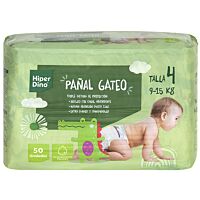 HiperDino pañal talla 4 9-15 kg 50 ud