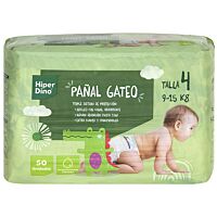 HiperDino pañal talla 4 9-15 kg 50 ud