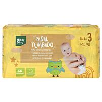 HiperDino pañal talla 3 4-10 kg 56 ud
